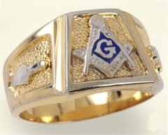 3rd Degree Blue Lodge Masonic Ring 10KT OR 14KT, Solid Back  #16